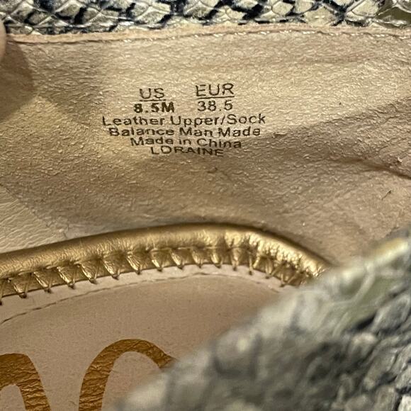 Sam Edelman Womens Snake Print Loafers 8.5M Comfort Shoes Luxury Designer - Picture 7 of 8